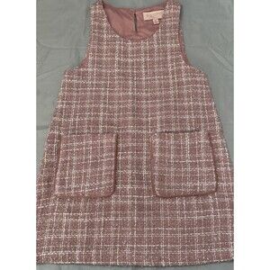 Girls Biscotti Collezioni Pink Tweed Dress with pockets  Sz 6